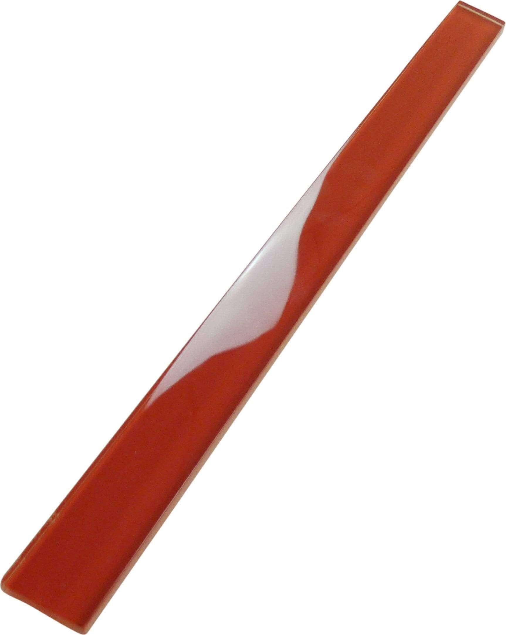 Cherry Red 1" x 12" Glossy Glass Liner Tuscan Glass