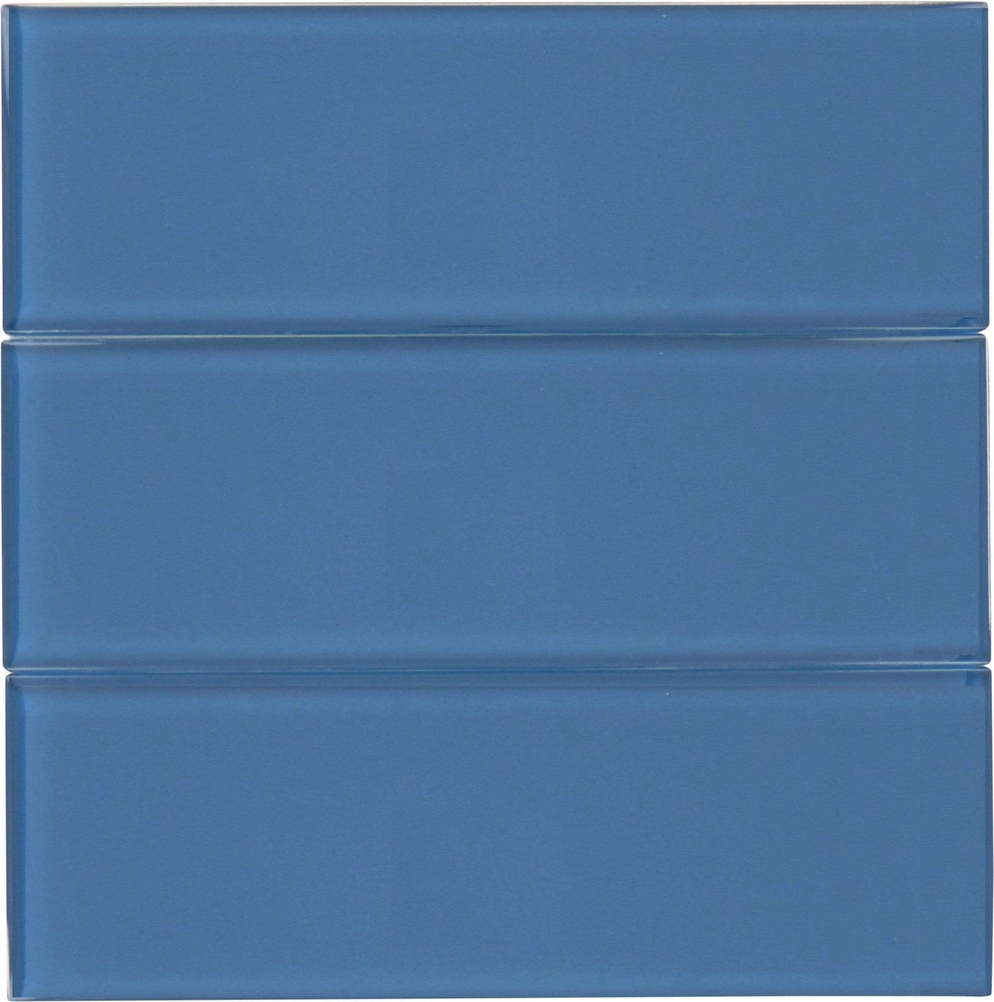 Dark Ocean Blue 4" x 12" Glossy Glass Subway Tile Tuscan Glass