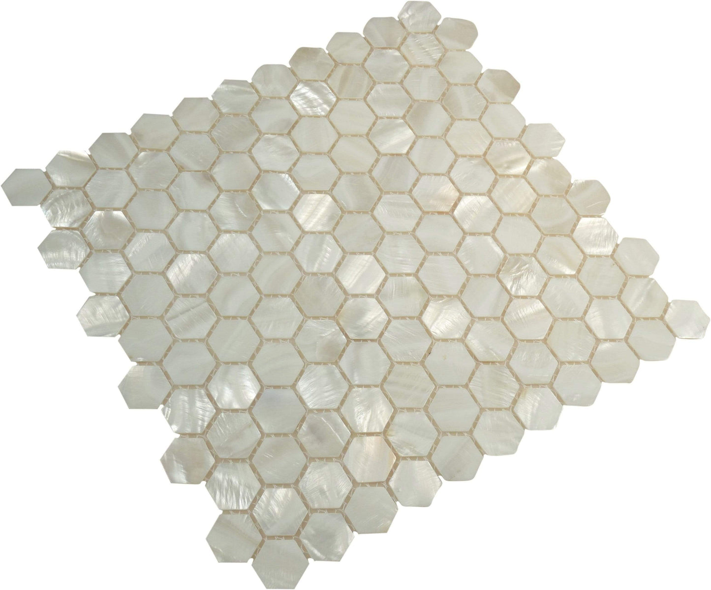 Mother Of Pearl Hexagon Glossy Shell Tile Tuscan Glass