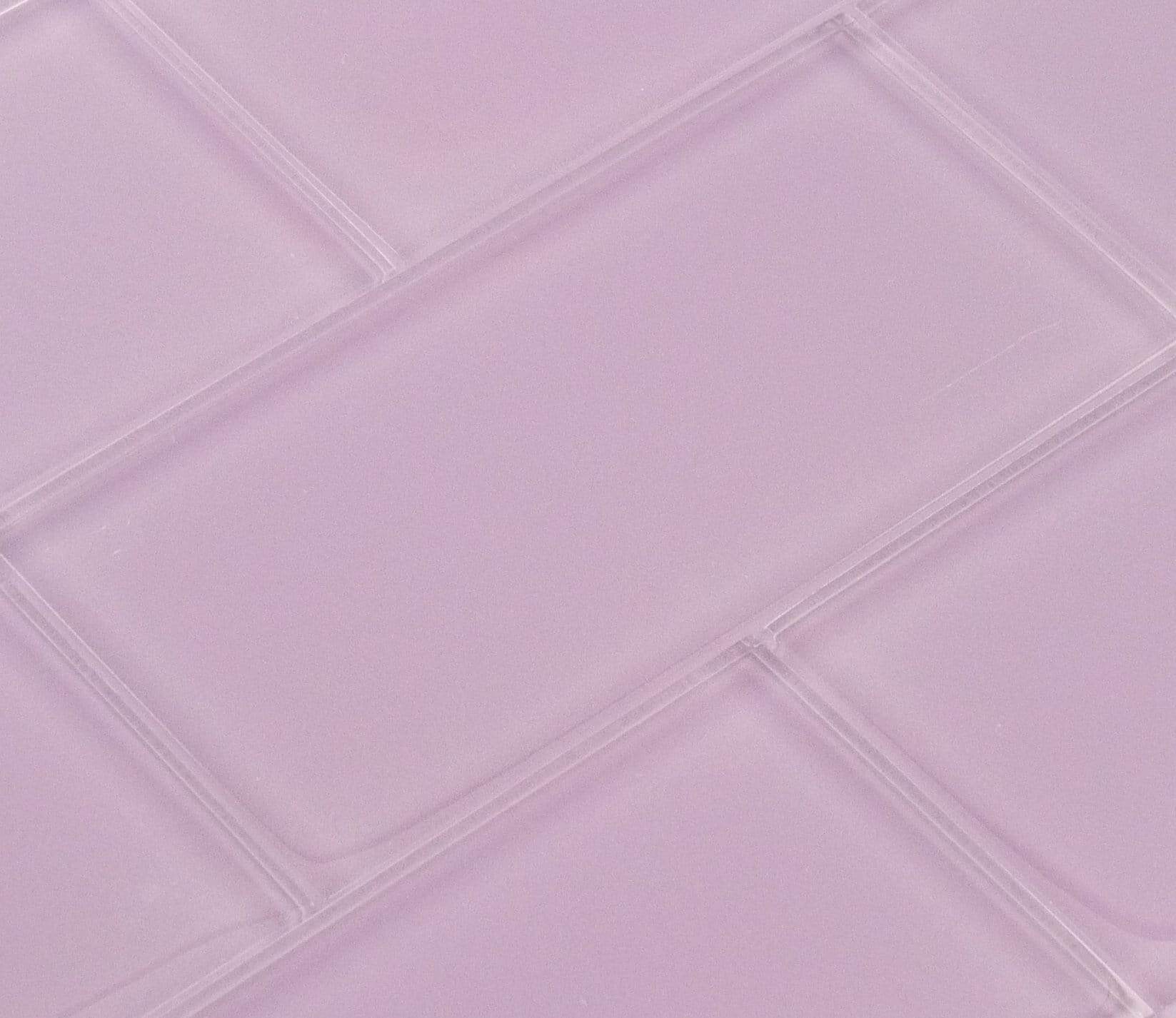 Lilac 3" x 6" Glossy Glass Subway Tile Tuscan Glass