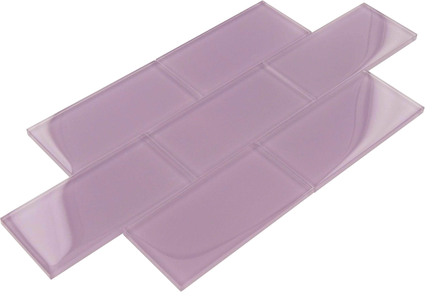 Lilac 3" x 6" Glossy Glass Subway Tile Tuscan Glass