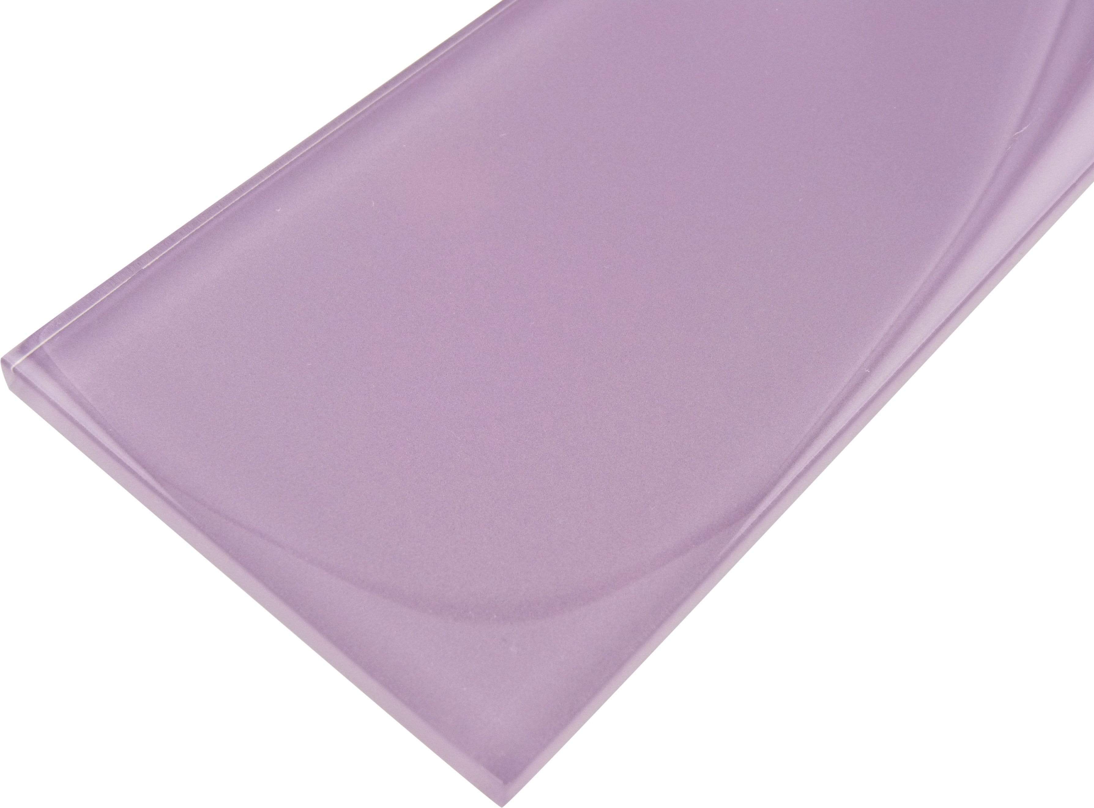 Lilac 4" x 12" Glossy Glass Subway Tile Tuscan Glass