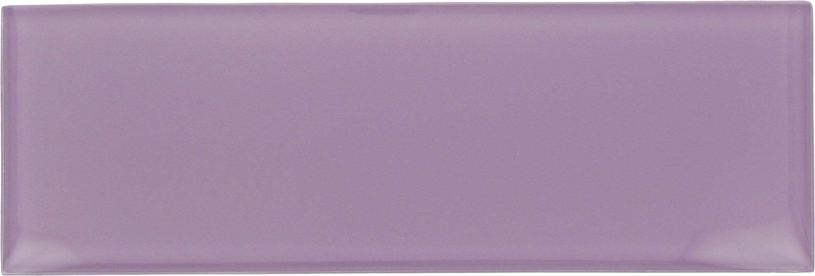 Lilac 4" x 12" Glossy Glass Subway Tile Tuscan Glass