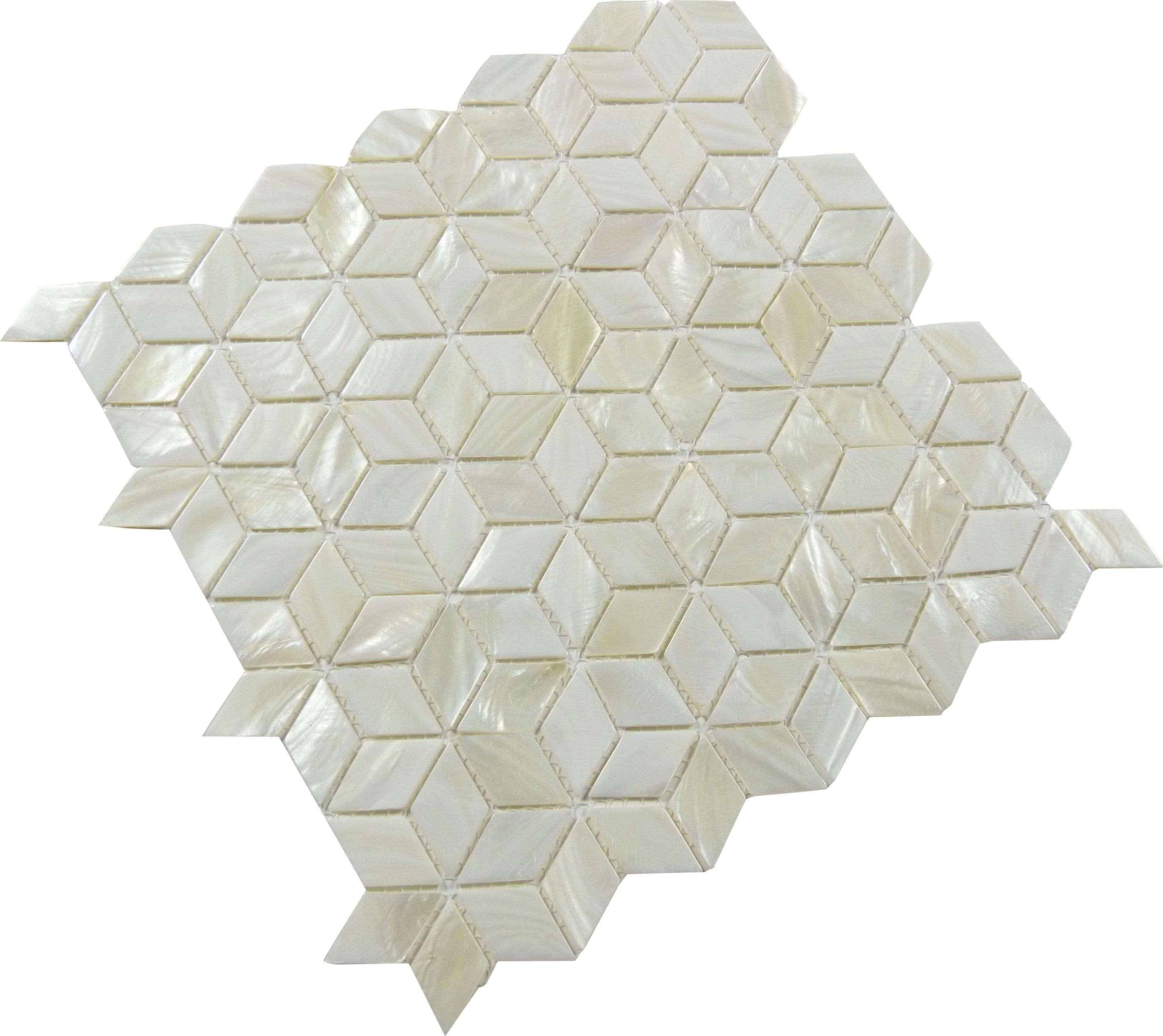 Mother Of Pearl Cube Glossy Shell Tile Tuscan Glass