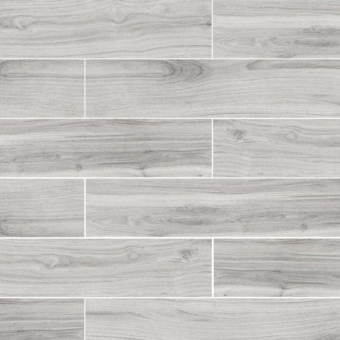 Bolzano Grey 8x48 Matte Porcelain Tile Tuscan Glass