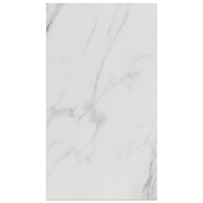 Natural Deluxe Viterbo Blanco White 18x36 Polished Porcelain Tile Tuscan Glass