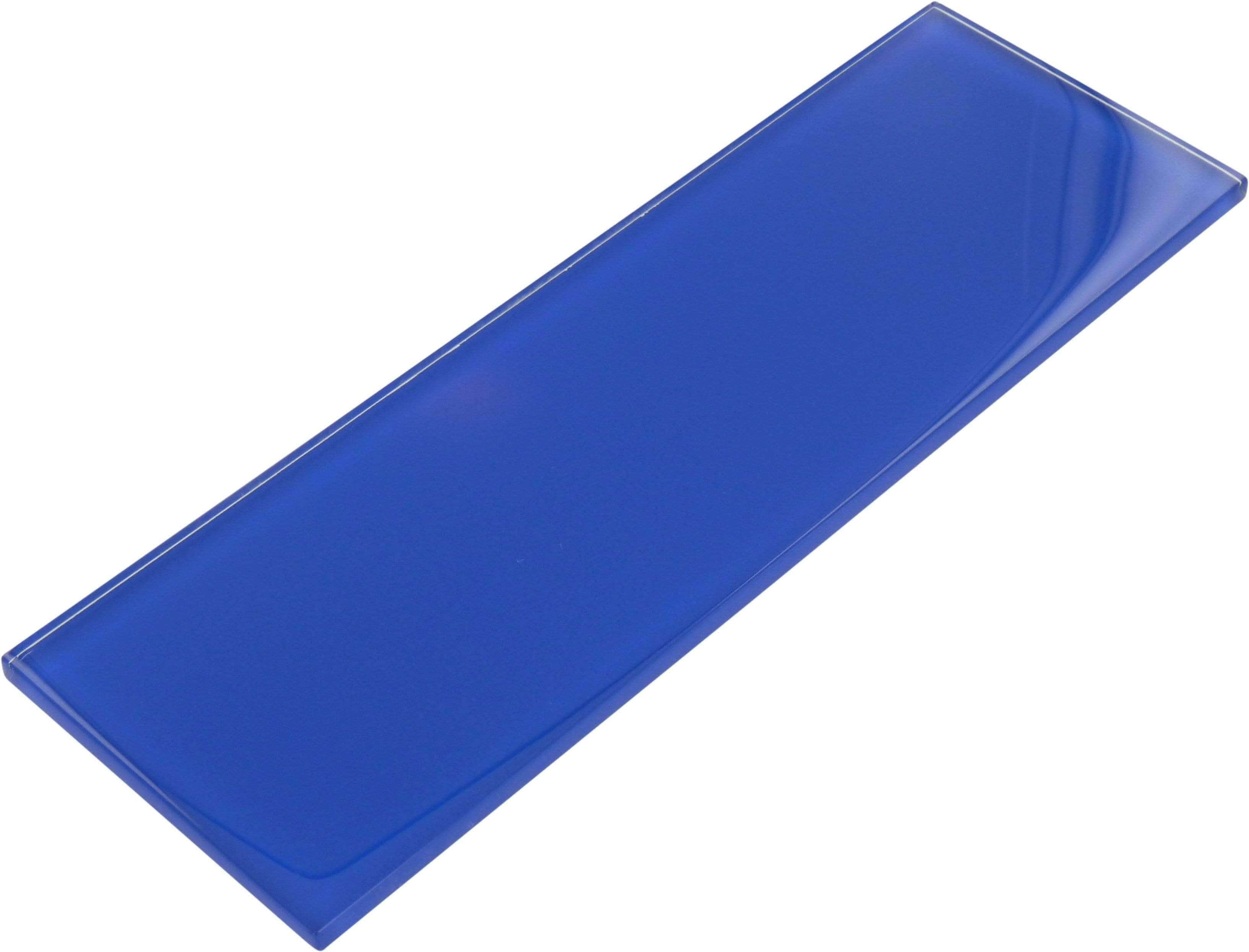 Royal Blue 4" X 12" Gloss Glass Subway Tile Tuscan Glass