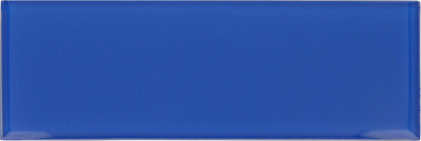 Royal Blue 4" X 12" Gloss Glass Subway Tile Tuscan Glass