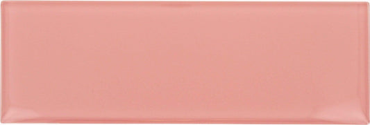Salmon 4" x 12" Glossy Glass Subway Tile Tuscan Glass