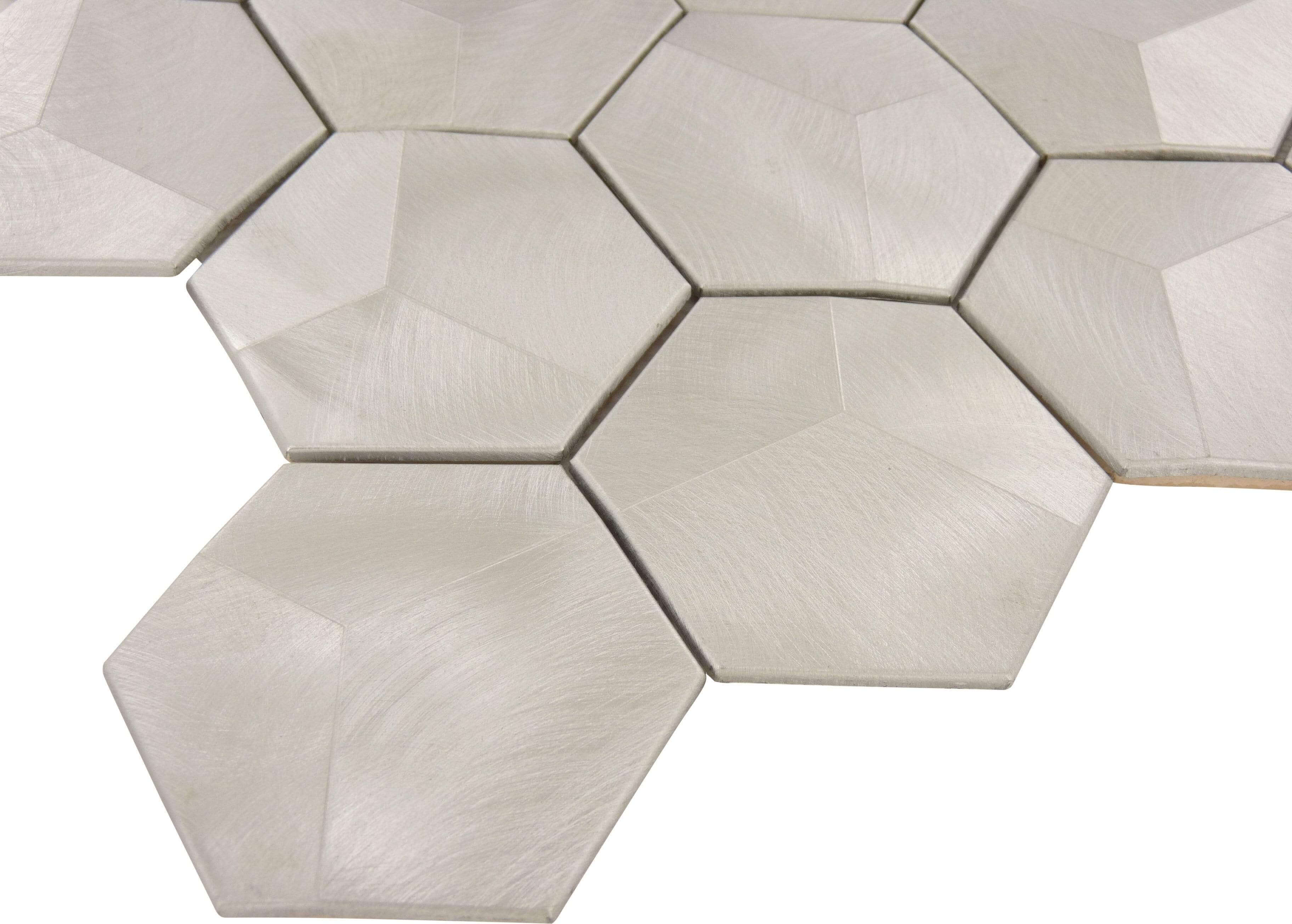 Antonyms Hexagon Aluminum Tile Tuscan Glass