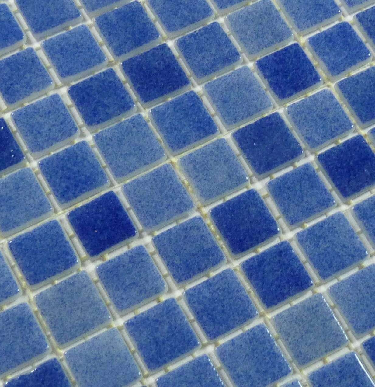 Azul Blue 7/8'' x 7/8'' Glossy Glass Pool Tile Universal Glass Designs