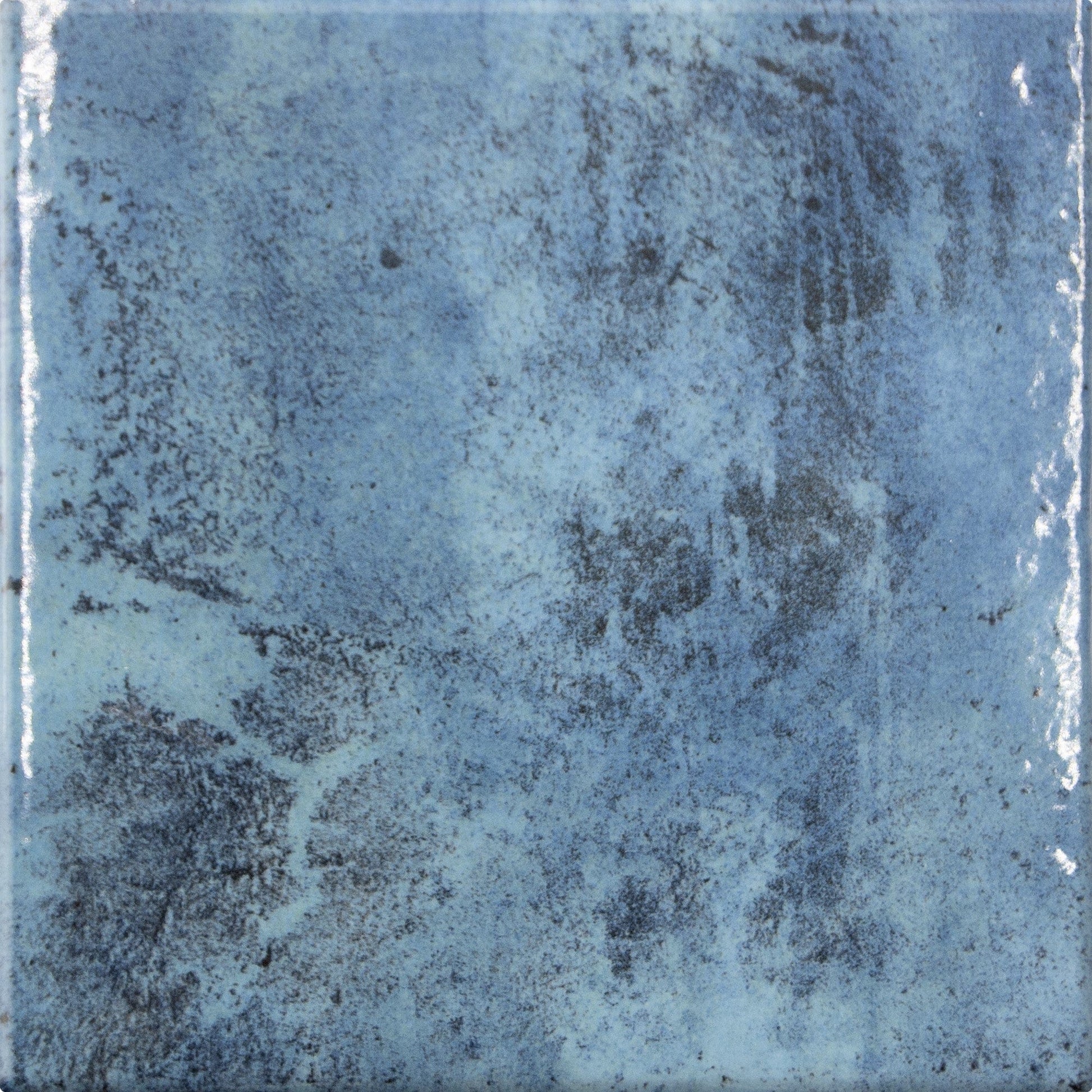 Marino Blue 6x6 Glossy Porcelain Tile Universal Glass Designs