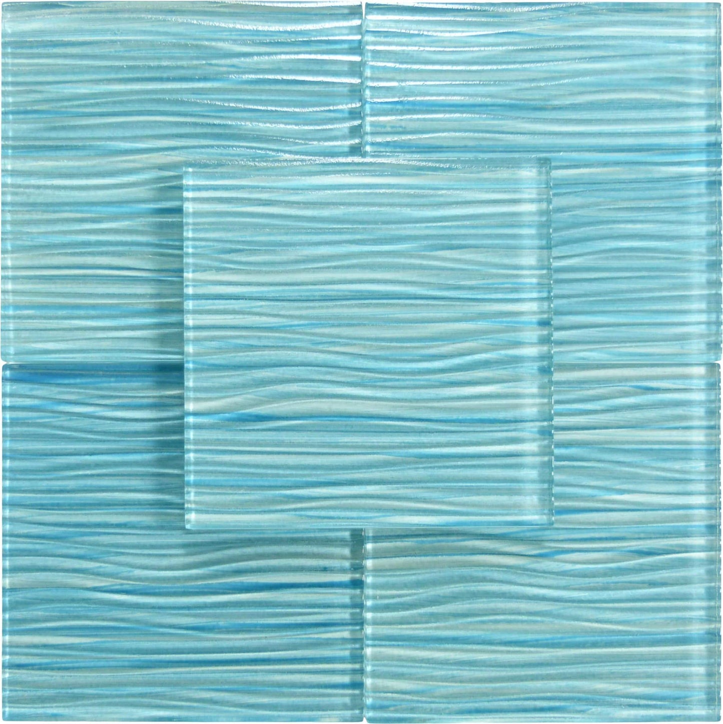 Barbados Caribbean Blue Wave 6x6 Glossy Glass Pool Tile Universal Glass Designs