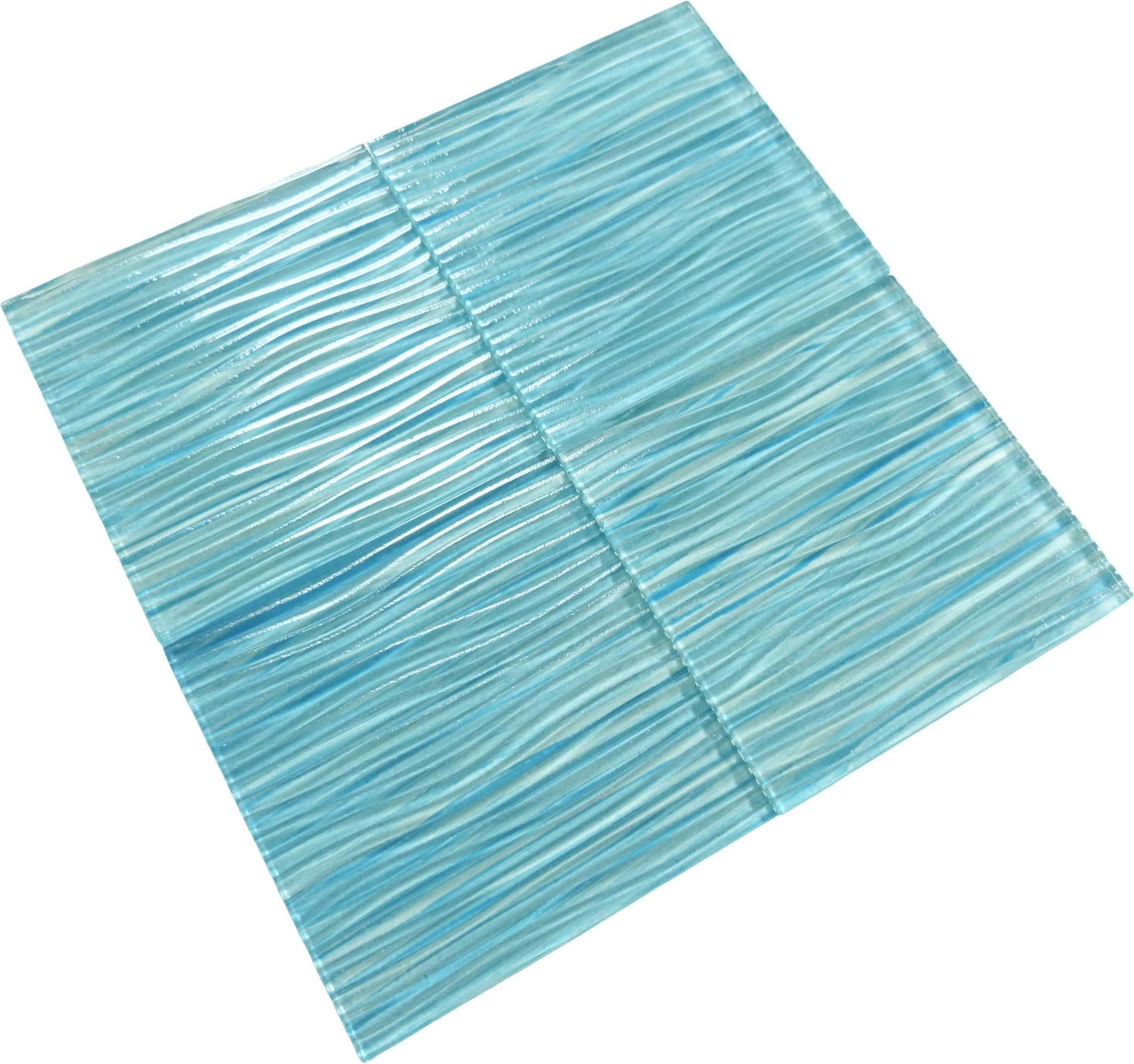 Barbados Caribbean Blue Wave 6x6 Glossy Glass Pool Tile Universal Glass Designs