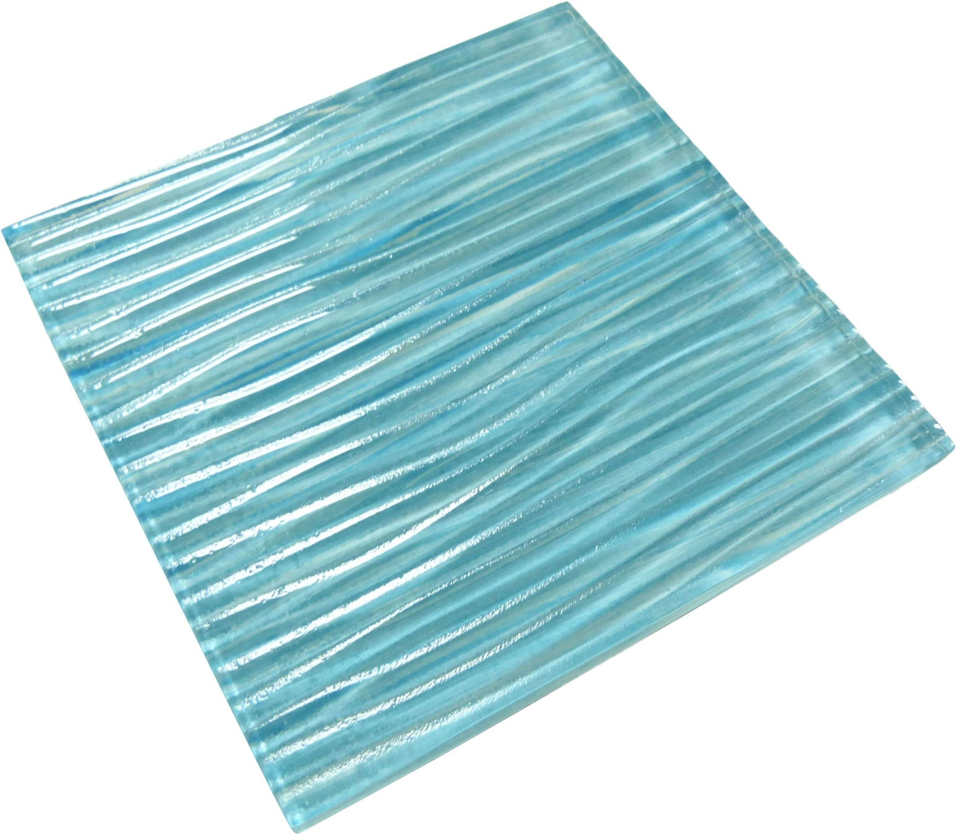 Barbados Caribbean Blue Wave 6x6 Glossy Glass Pool Tile Universal Glass Designs