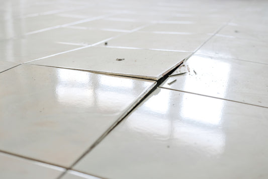 damaged floor tiles