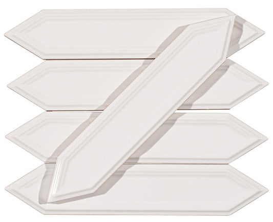 Orleans Kenner Square Picket Beveled Glossy Ceramic Tile