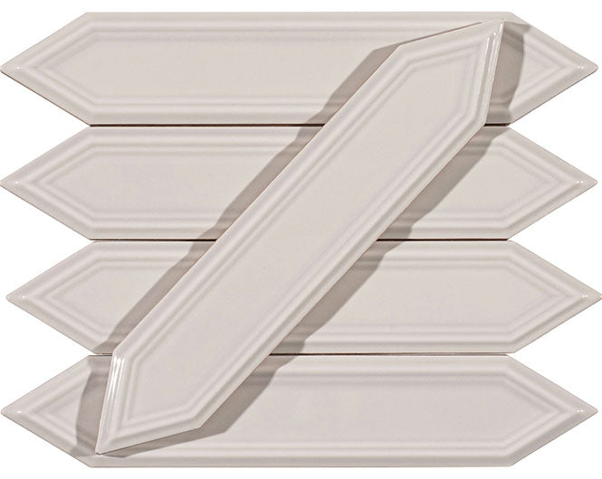 Orleans Big Easy Picket Beveled Glossy Ceramic Tile