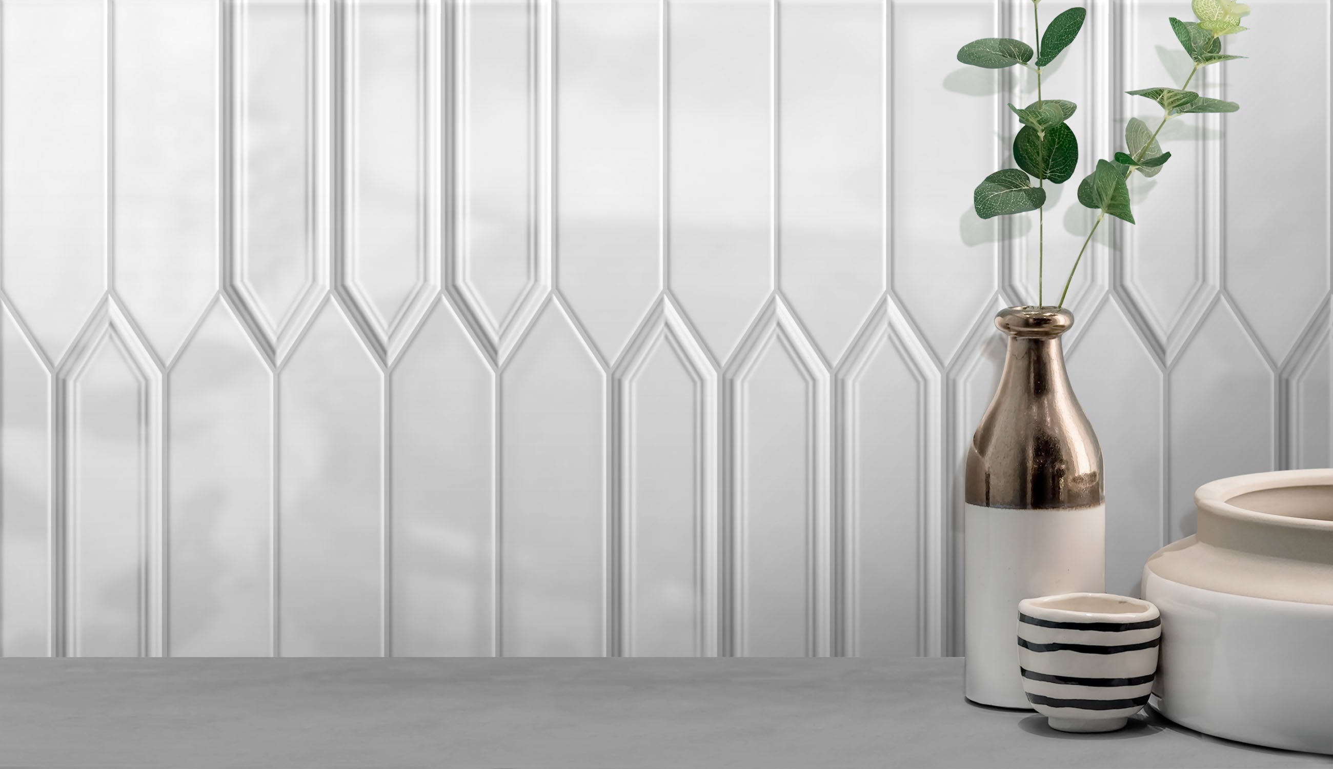 Orleans Kenner Square Picket Flat Glossy Ceramic Tile
