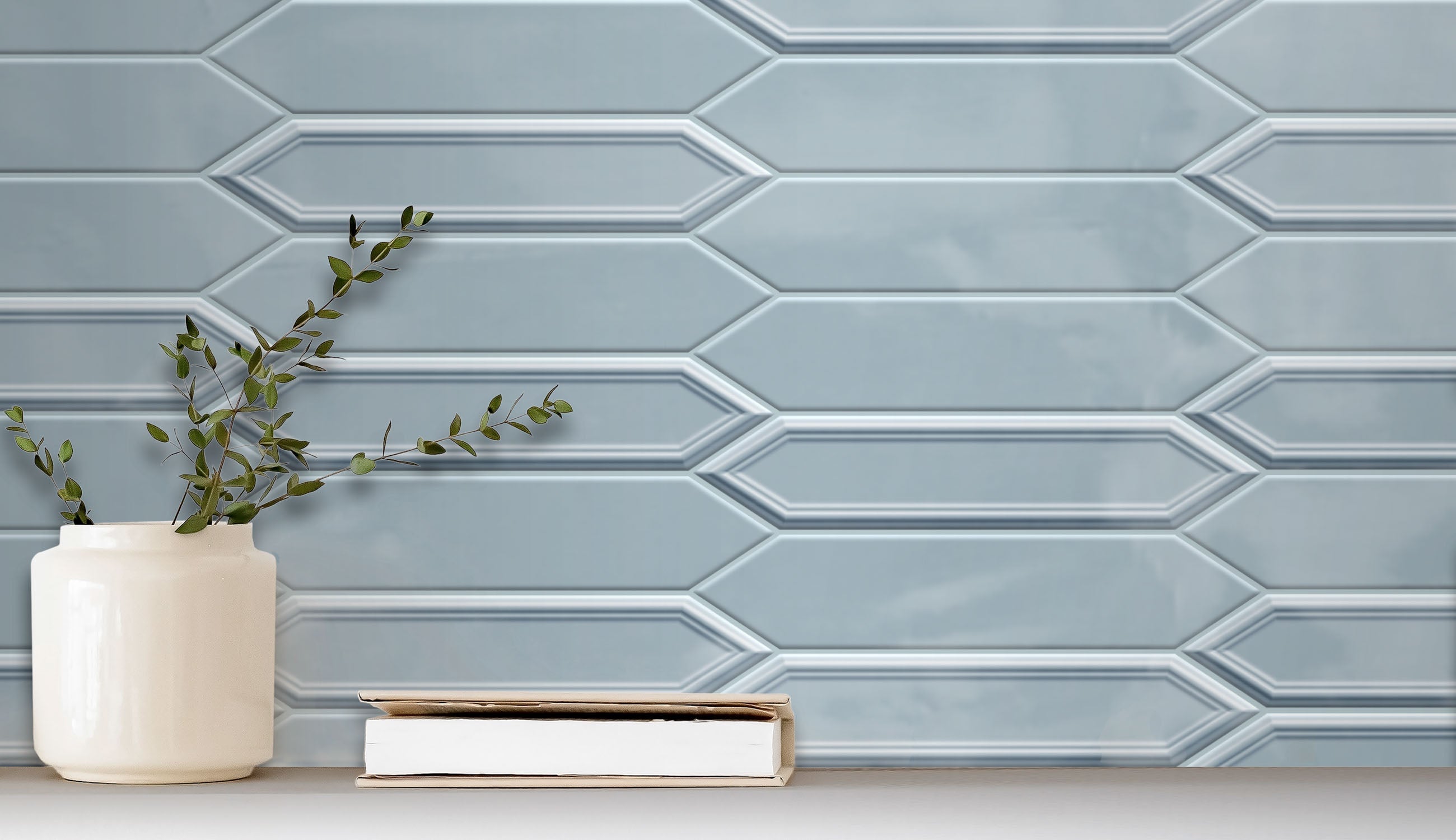 Orleans Delta Blues Picket Flat Glossy Ceramic Tile