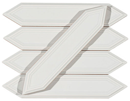 Orleans Lafayette Quarter Picket Beveled Glossy Ceramic Tile