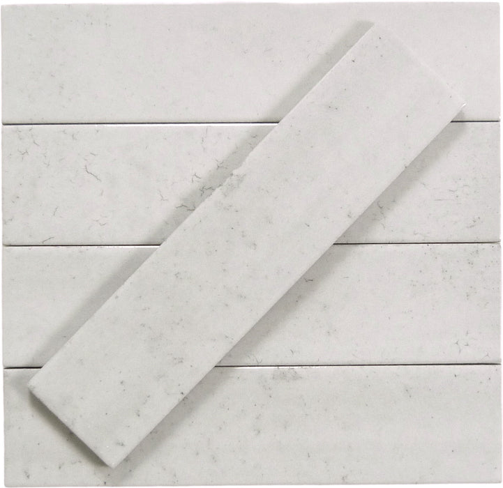 Seattle Brick White 2x10 Glossy Porcelain Tile