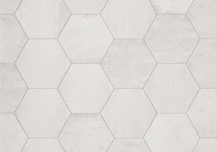 Seattle Hexagon White 9x10 Matte Porcelain Tile