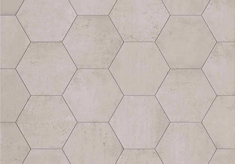 Portland Hexagon Grey 9x10 Matte Porcelain Tile