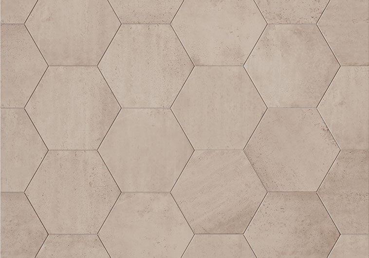 Phoenix Hexagon Taupe 9x10 Matte Porcelain Tile