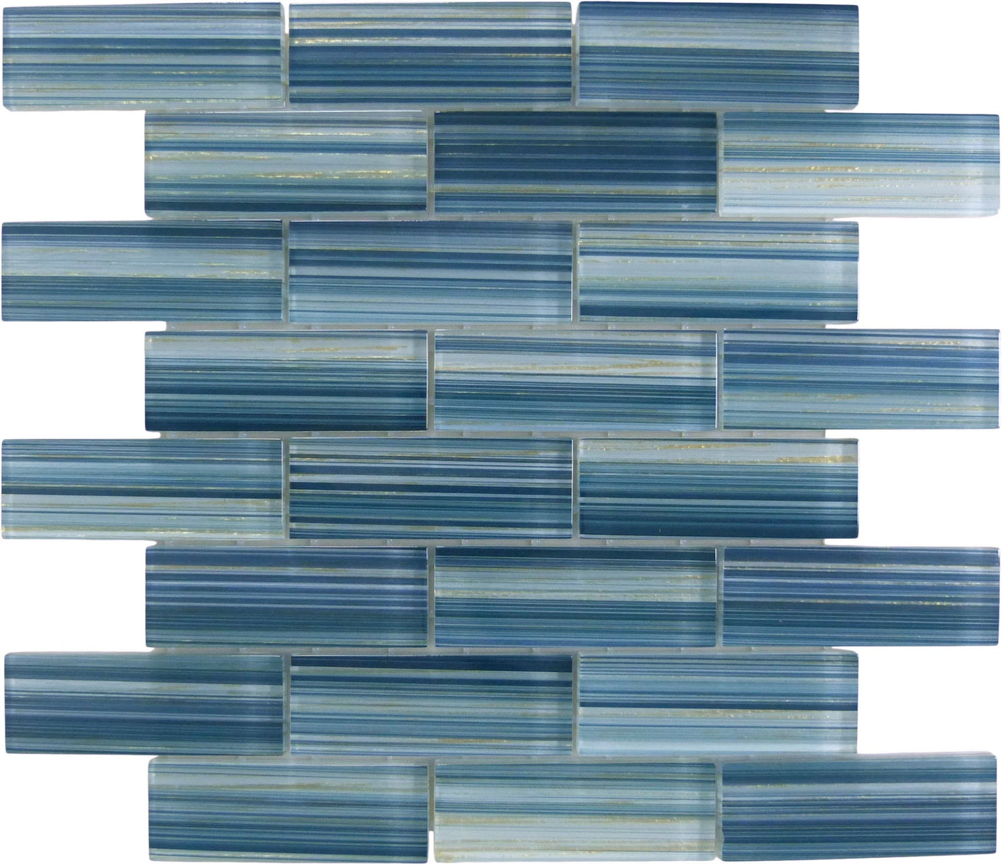 Renascence Indigo Gold 1.5x4 Glass Tile