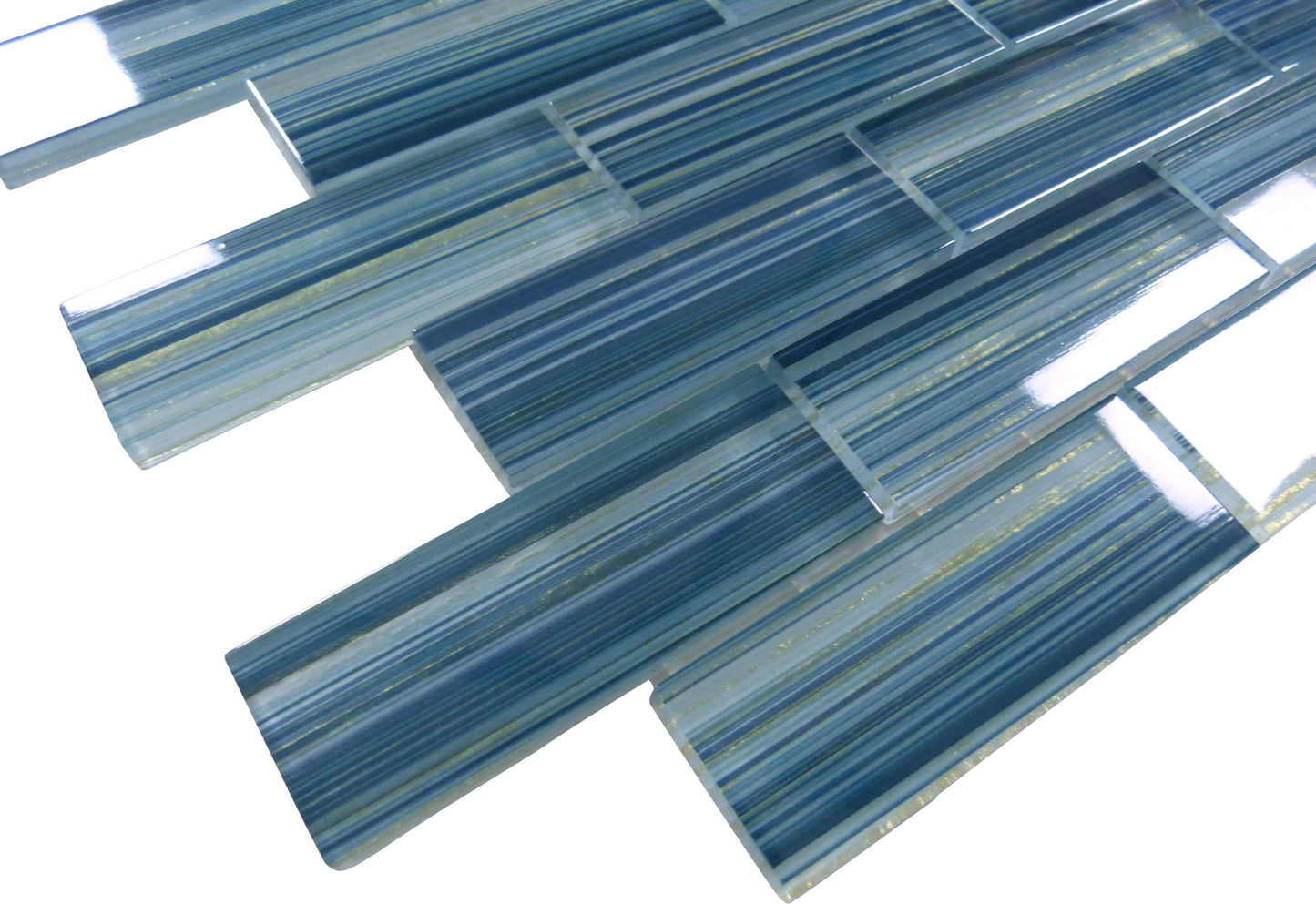 Renascence Indigo Gold 1.5x4 Glass Tile