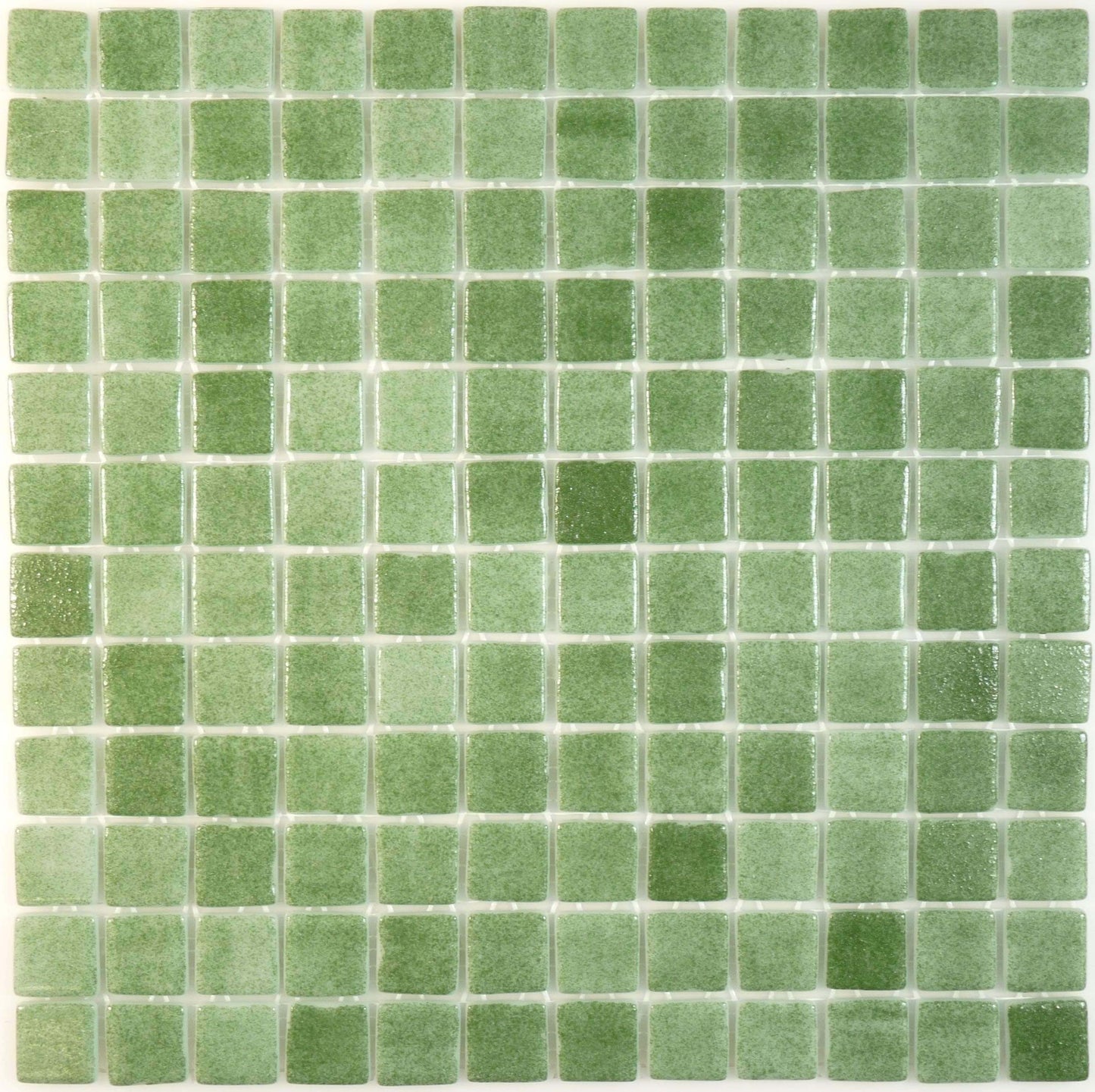 Fog Green 1x1 Glossy Glass Tile Absolut Glass