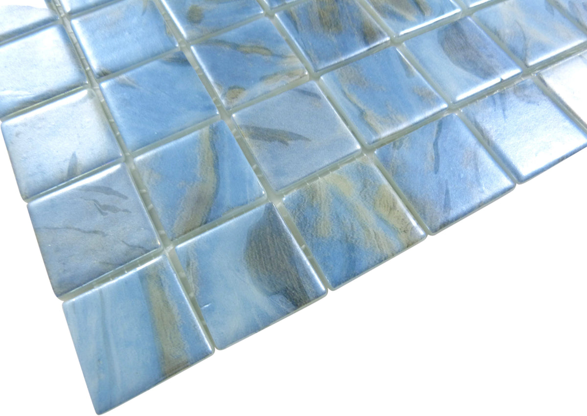 Oasis Blue 1.5x1.5 Matte Glass Tile | Oasis Tile