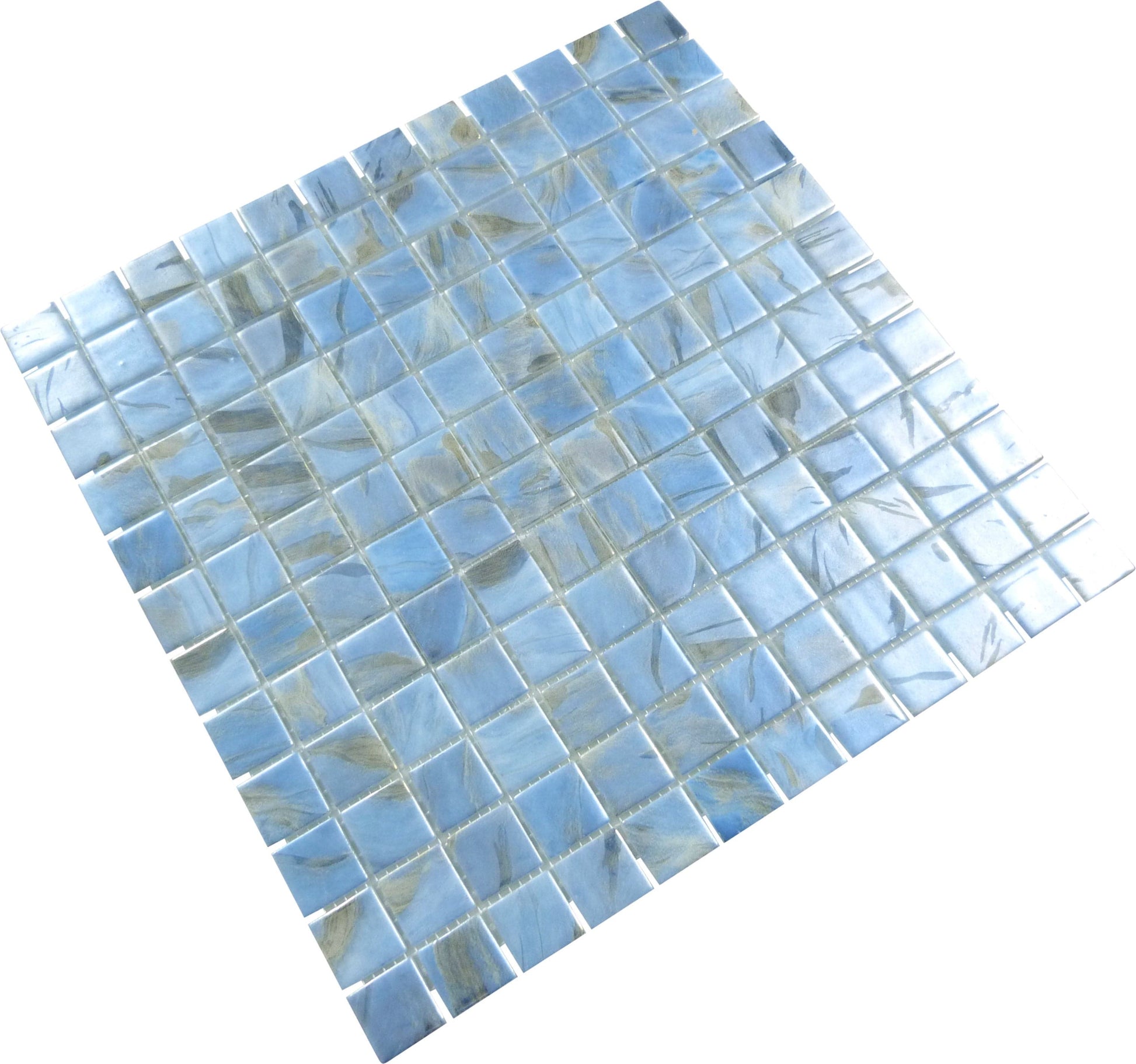 Oasis Blue 1x1 Matte Glass Tile Absolut Glass