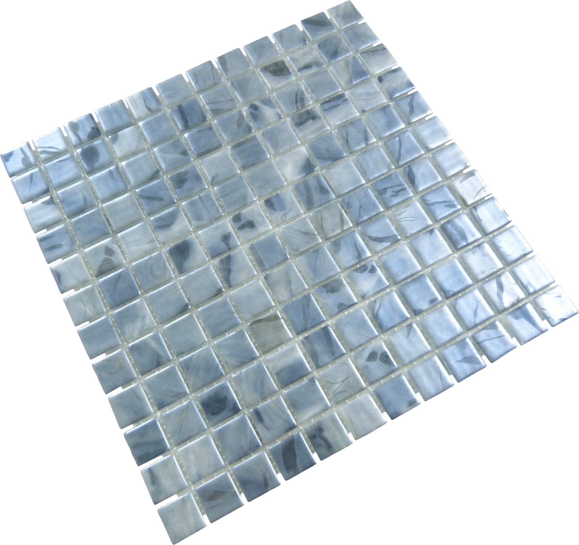Oasis Grey 1x1 Matte Glass Tile Absolut Glass