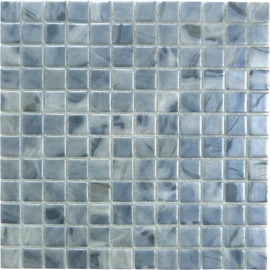 Oasis Grey 1x1 Matte Glass Tile Absolut Glass