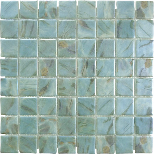 Oasis Turquoise 1.5x1.5 Matte Glass Tile Absolut Glass