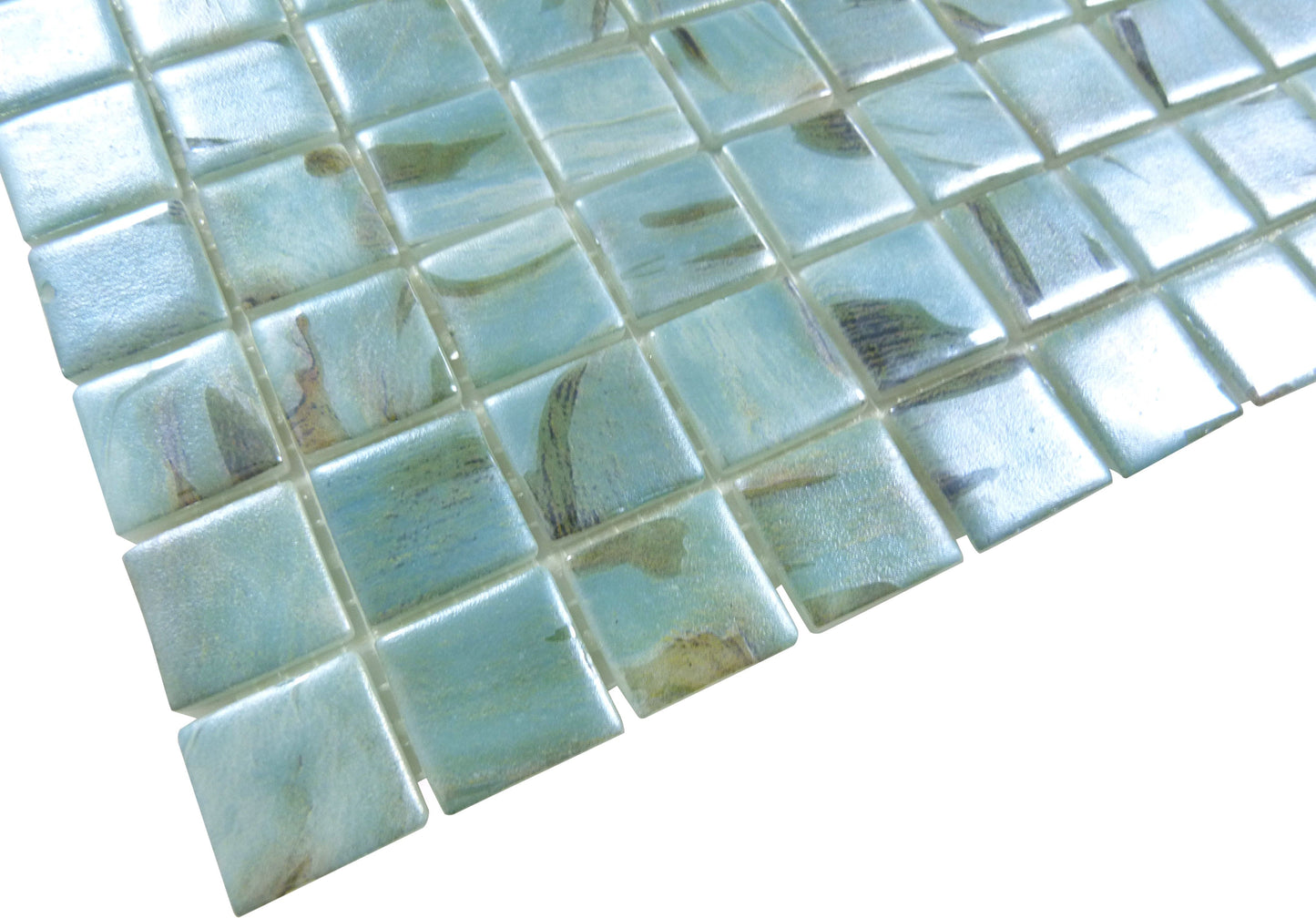 Oasis Turquoise 1x1 Matte Glass Tile Absolut Glass