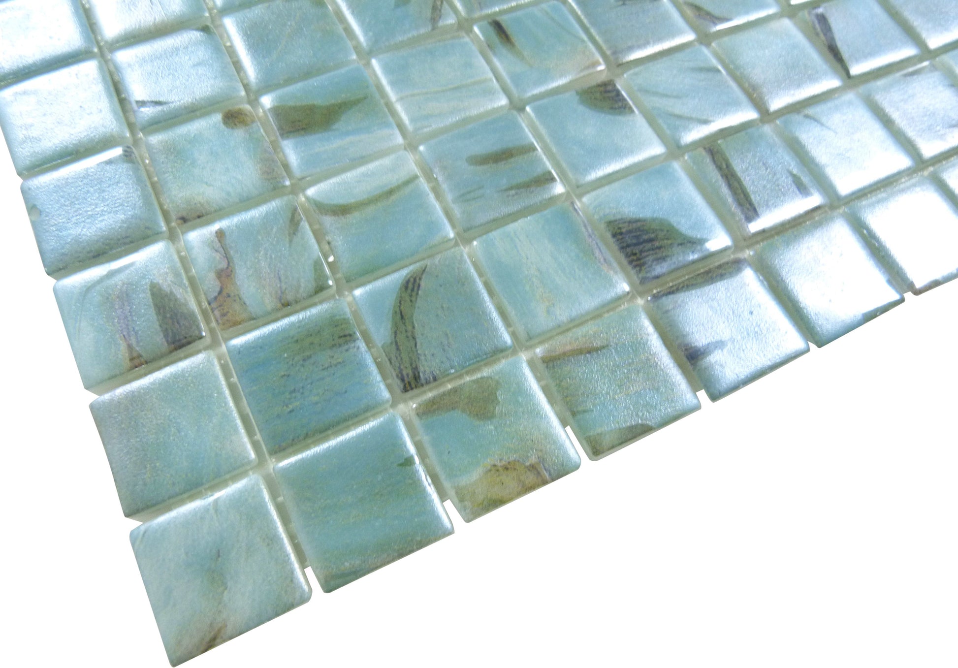 Oasis Turquoise 1x1 Matte Glass Tile Absolut Glass