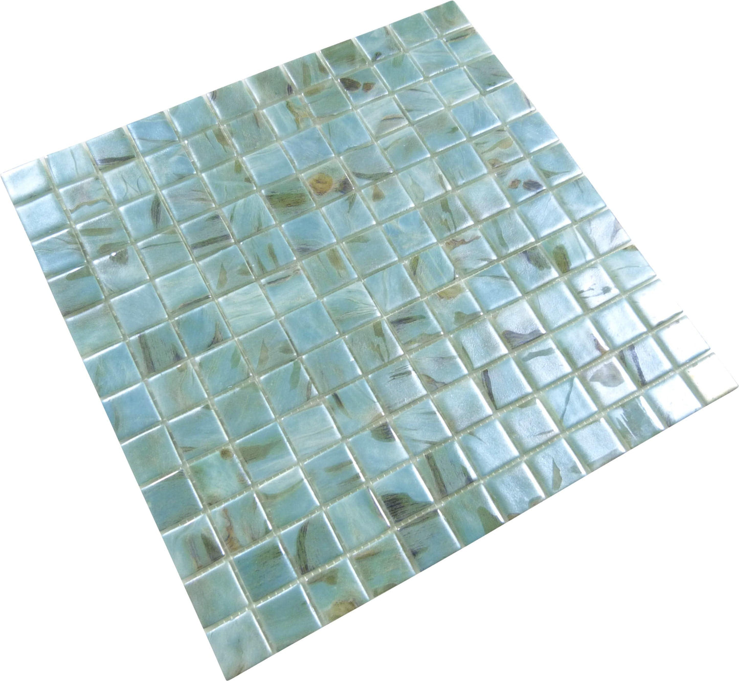 Oasis Turquoise 1x1 Matte Glass Tile Absolut Glass