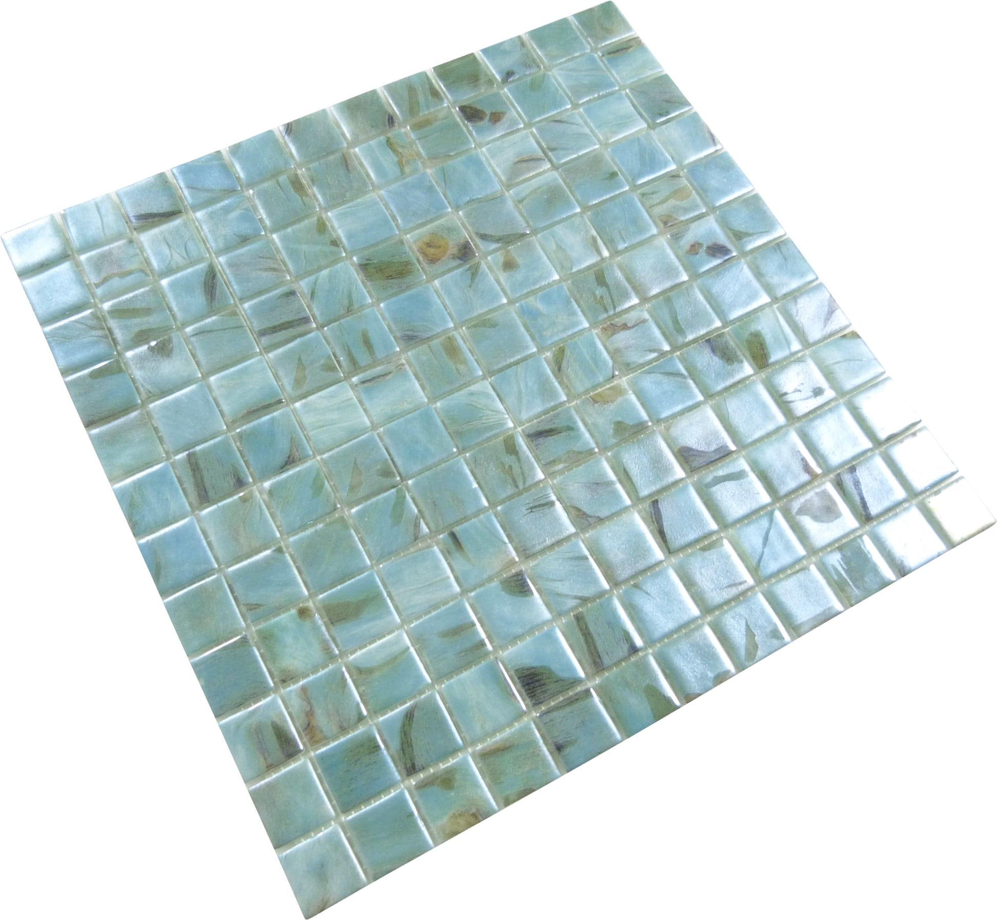 Oasis Turquoise 1x1 Matte Glass Tile Absolut Glass