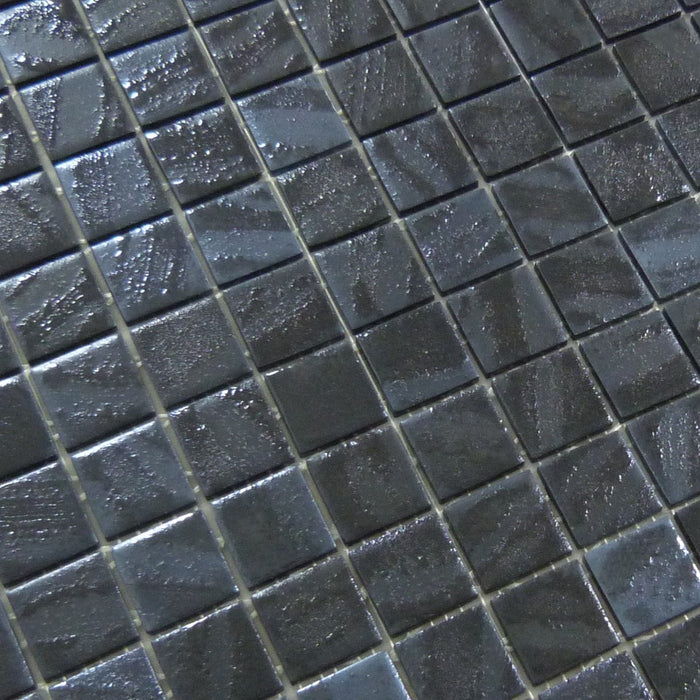 Mercury Grey 1x1 Glossy Glass Tile Absolut Glass