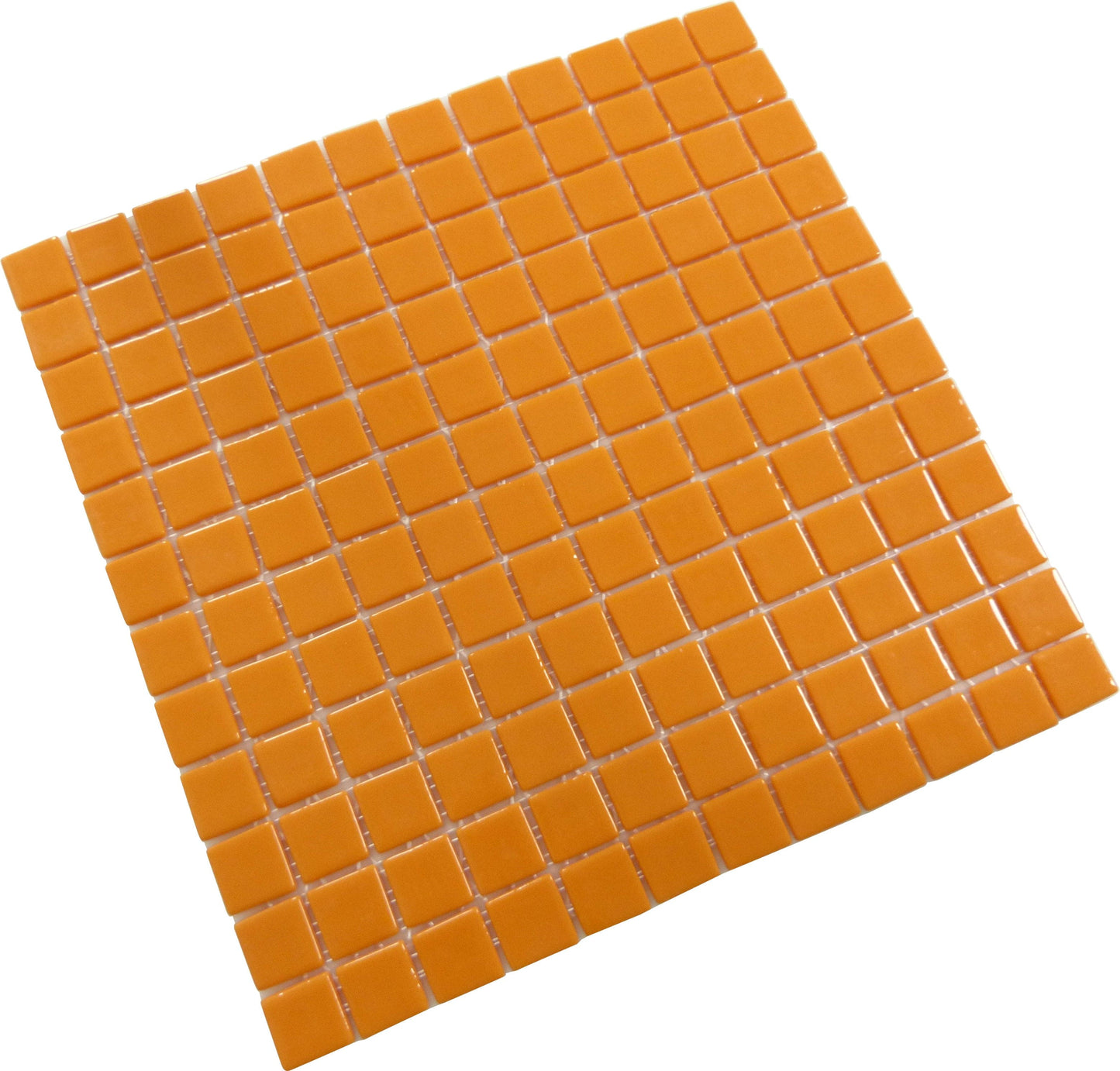 Orange 1x1 Glossy Glass Tile Absolut Glass