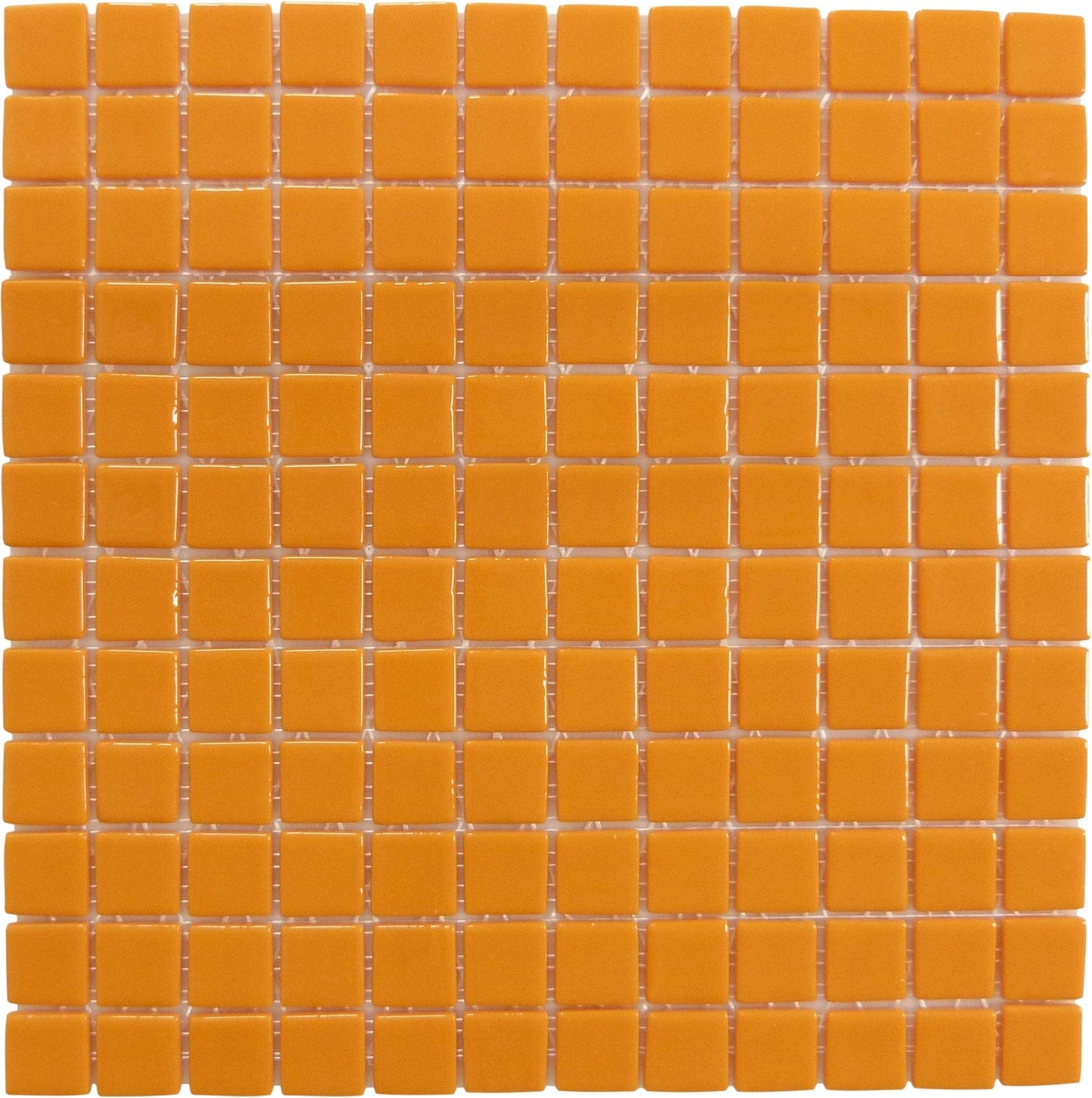 Orange 1x1 Glossy Glass Tile Absolut Glass