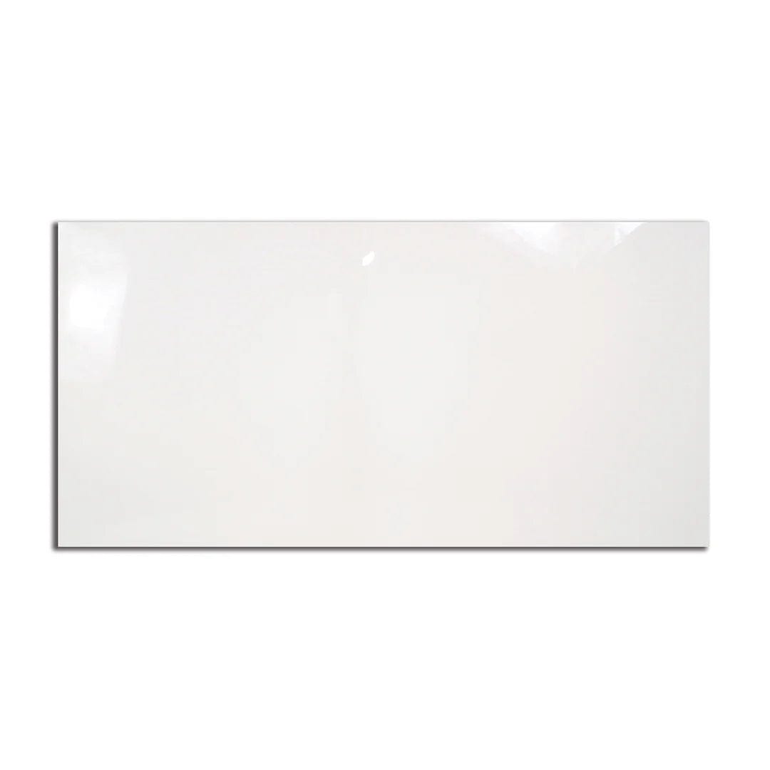 Plain White 24x48 Polished Porcelain Tile Champion Tile