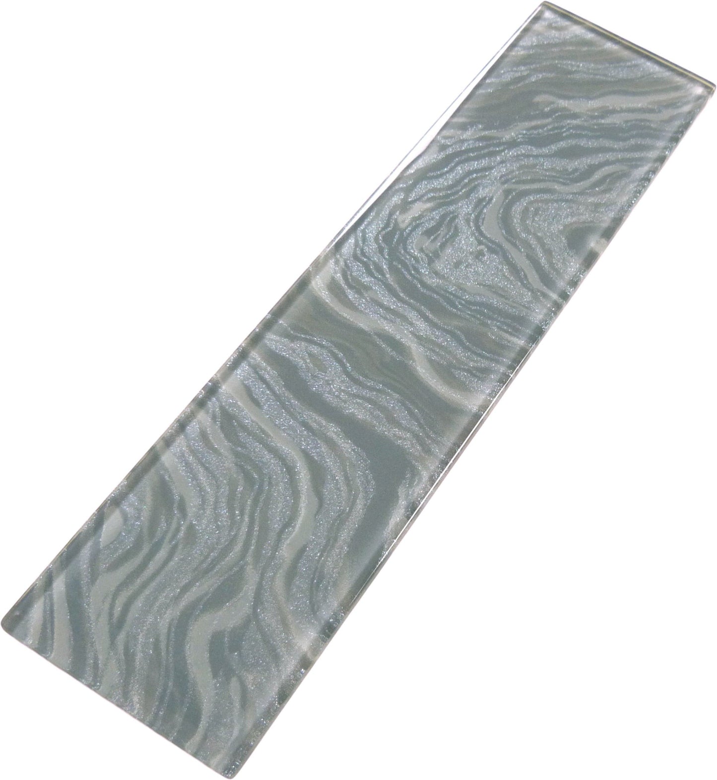 Oceanique High Tide Grey 3x12 Glossy Glass Tile Dynamic Surfaces