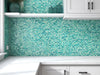 Oceanique High Tide Turquoise 1x2 Glossy Glass Tile Dynamic Surfaces