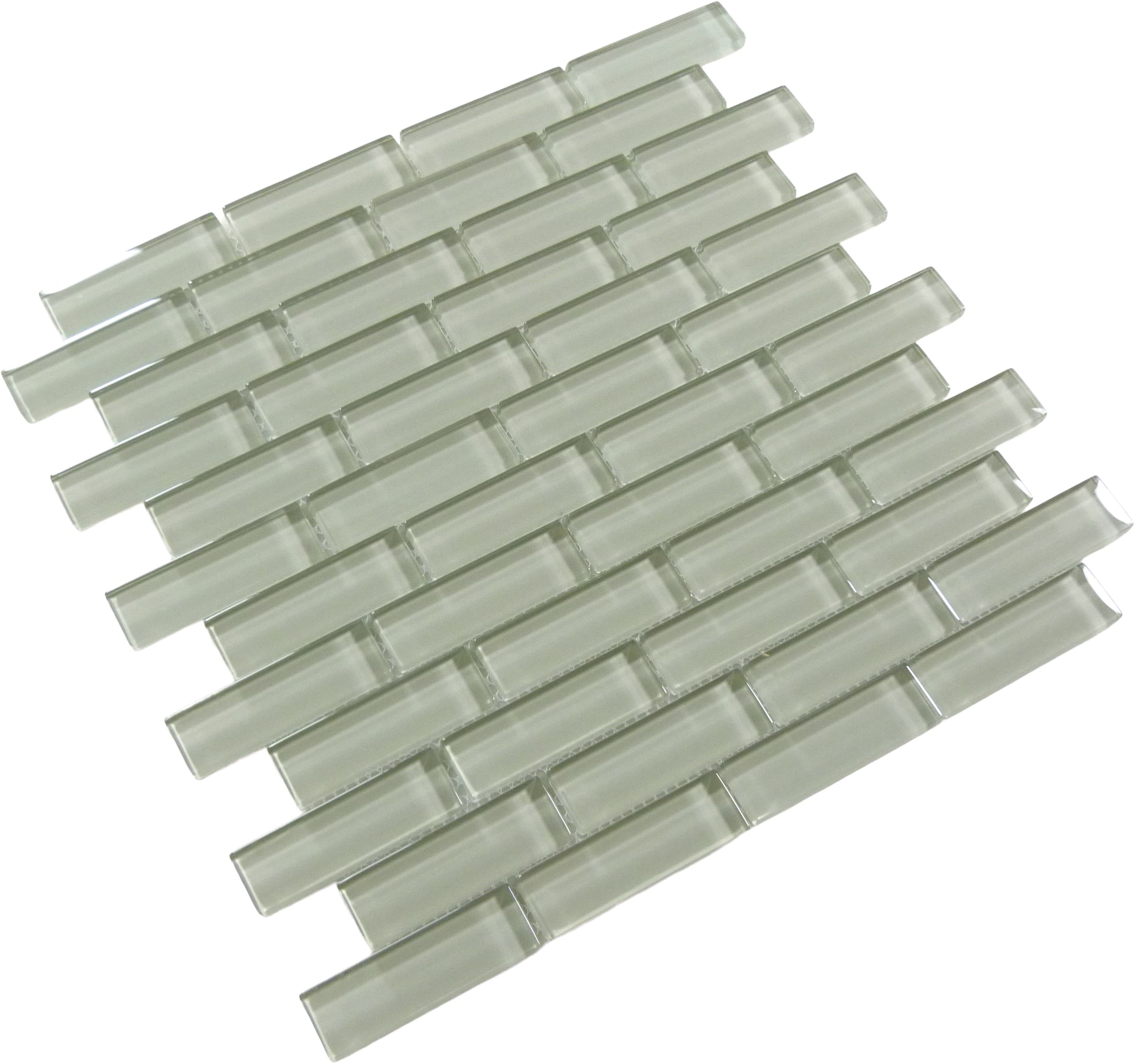 Fog C03-2 Beige 1x3 Glass Glossy Tile Euro Glass
