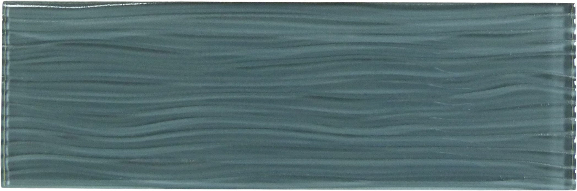 Eclipse Grey Wave 4x12 Glossy Glass Subway Tile Euro Glass