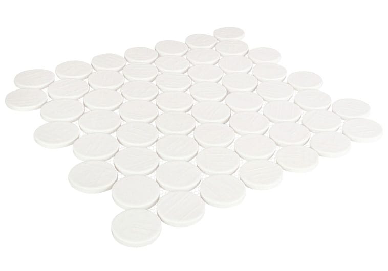 Alloway Kellen White 11 7/8 x 11 7/8 Recycled Glossy Glass Tile Euro Glass